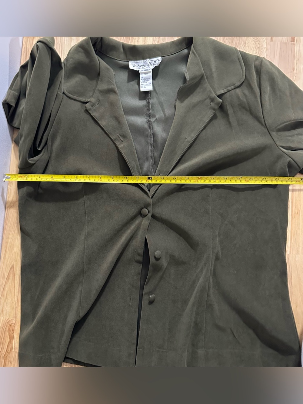 Vintage Victoria Holley Olive Green Suede Jacket - Picture 5 of 5